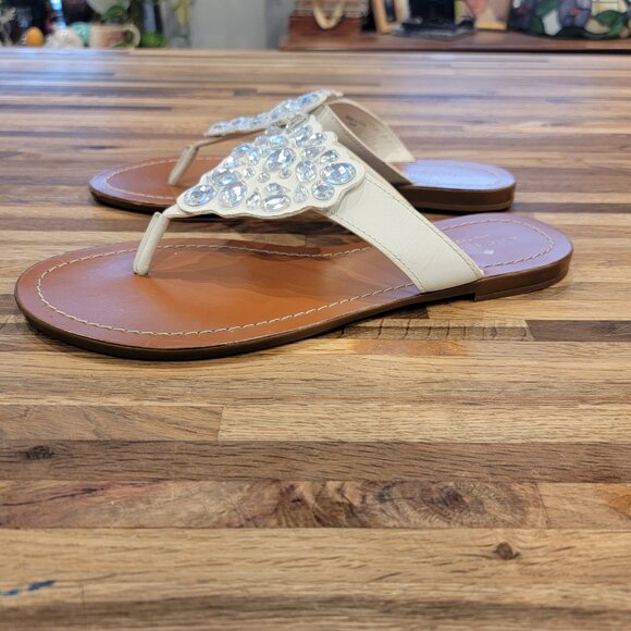 Kate Spade Cora Jeweled Thong Toe Flat Sandals - Picture 5 of 12